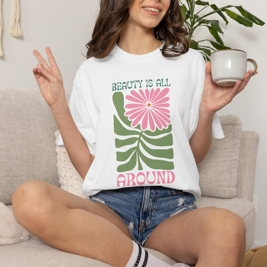 Boho Flower Shirt | Comfort Colors Tee | Vintage Floral Graphic T-Shirt for Women