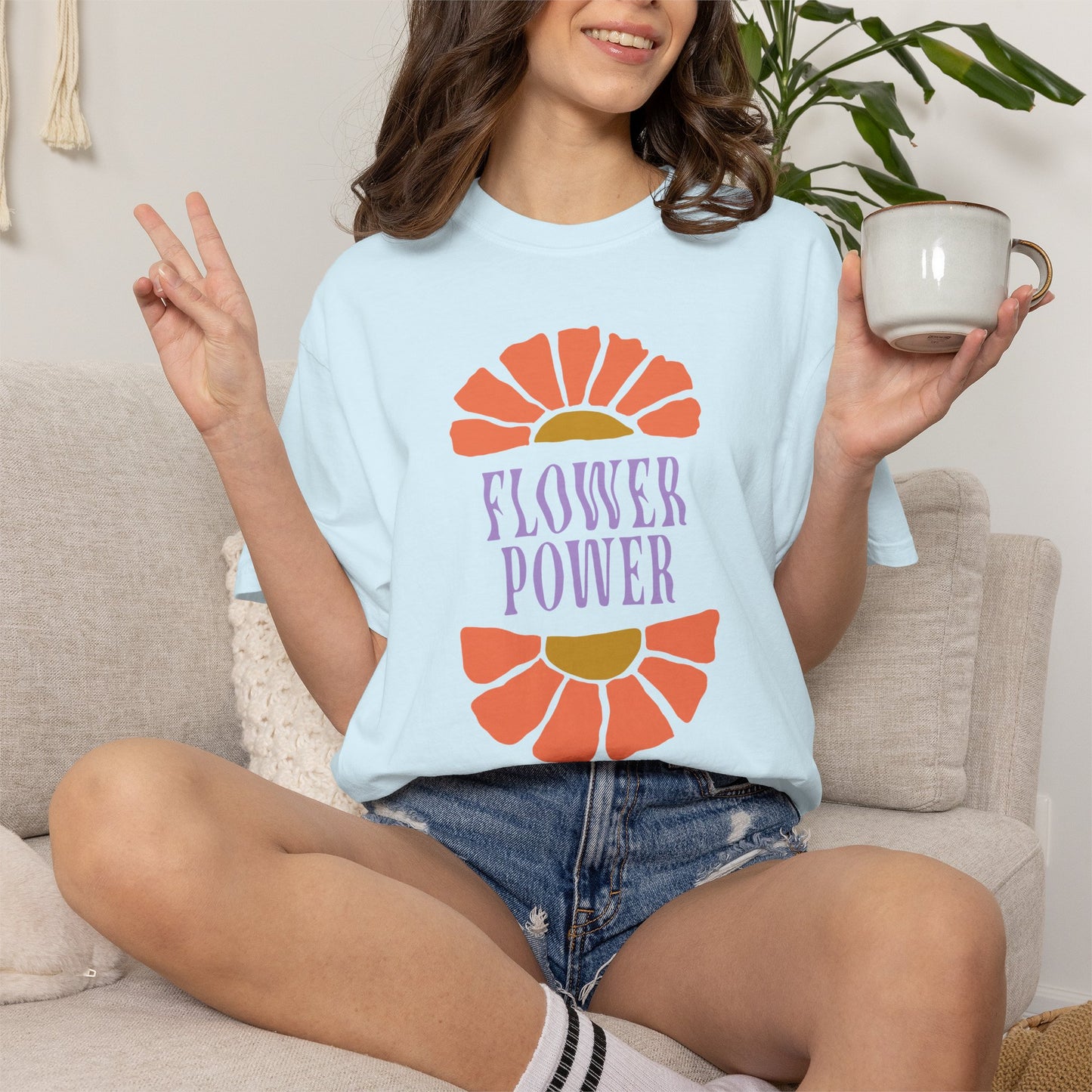 Boho Flower Shirt | Comfort Colors Tee | Vintage Floral Graphic T-Shirt for Women