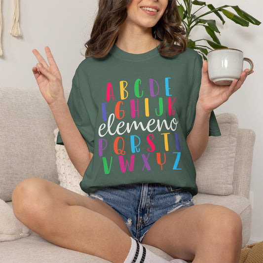 Alphabet Teacher Shirt | ABC Teacher Tee | Comfort Colors Graphic T-Shirt for Teachers