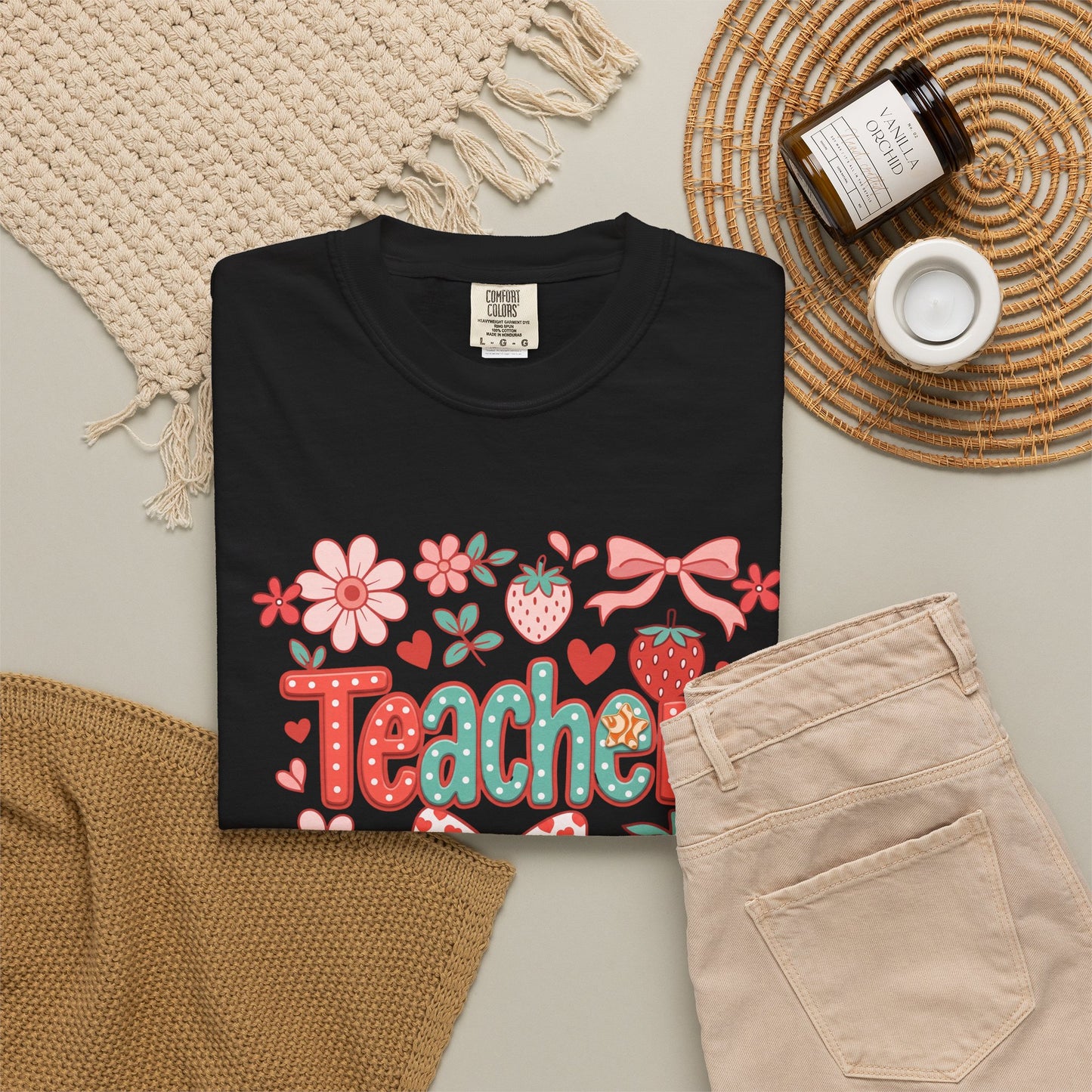 Cute Strawberry Teacher Shirt | Comfort Colors Teacher Tee | Back to School Gift