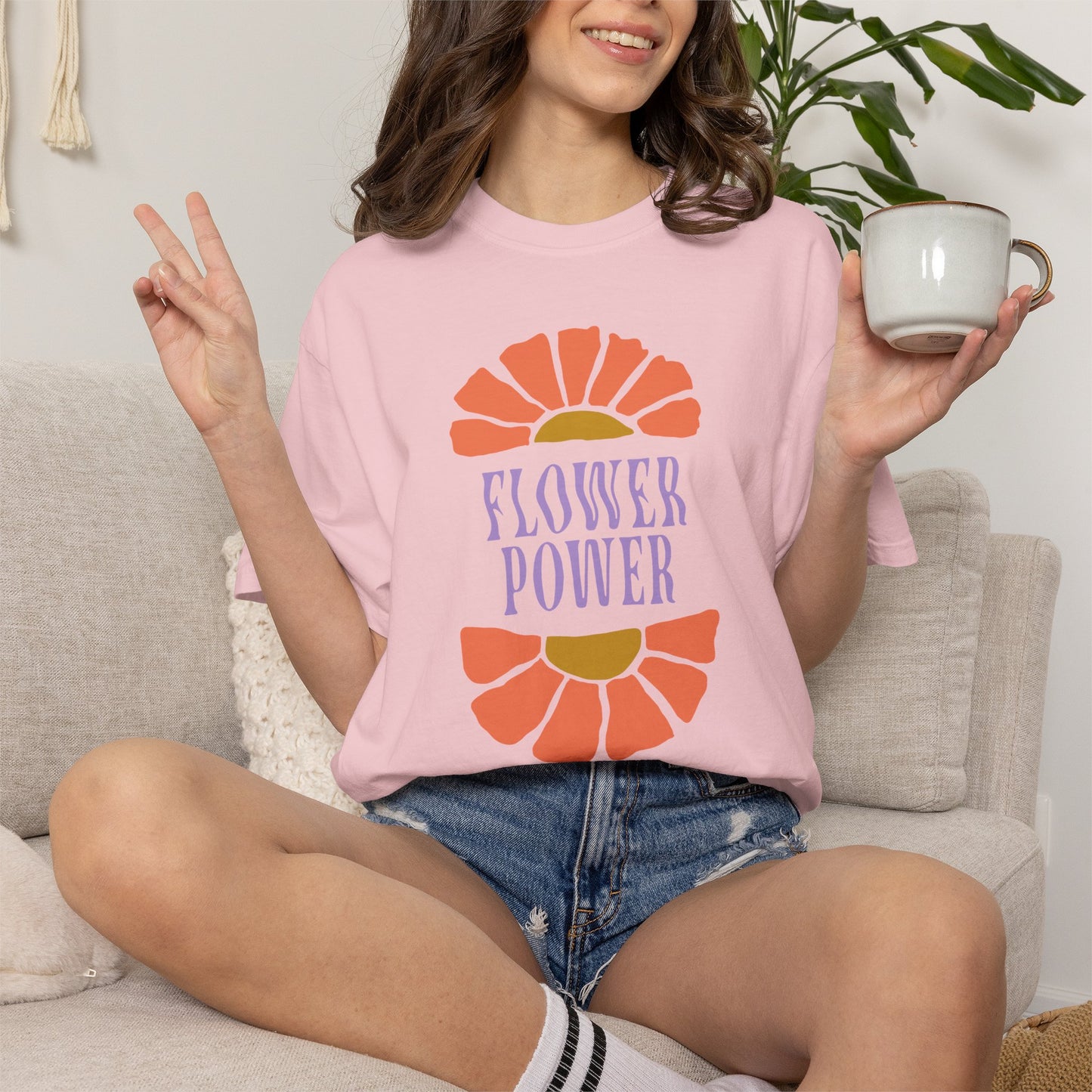 Boho Flower Shirt | Comfort Colors Tee | Vintage Floral Graphic T-Shirt for Women