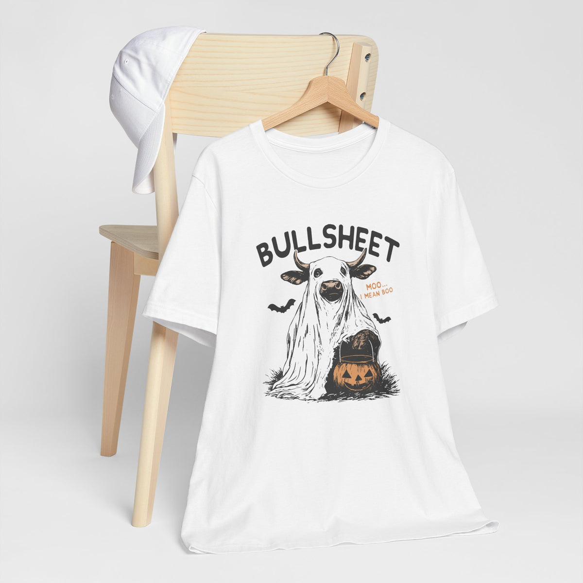 Bullsheet Halloween Shirt | Funny Bull Ghost Shirt | Country Halloween Graphic Tee | Spooky Farm Shirt