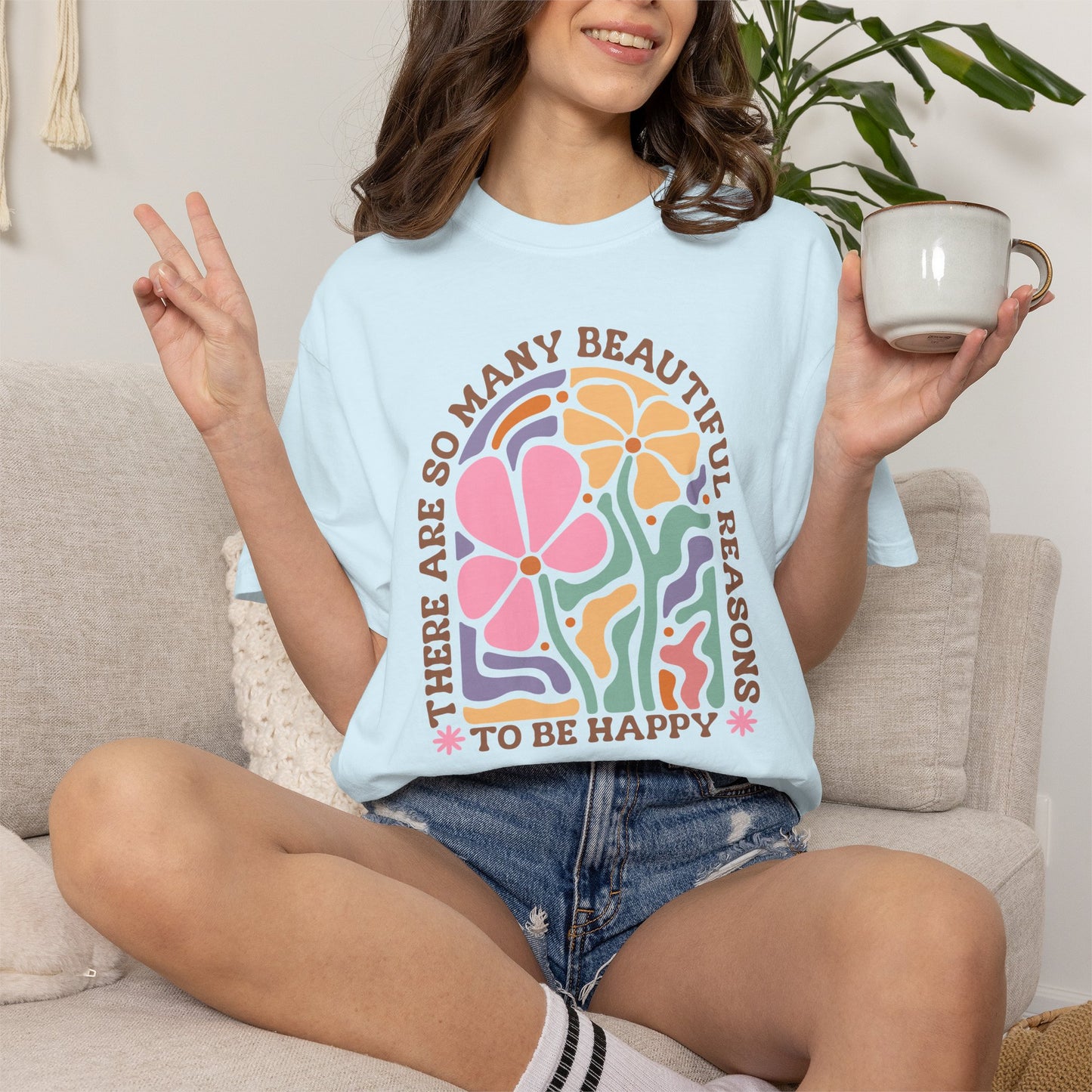 Boho Flower Shirt | Comfort Colors Tee | Vintage Floral Graphic T-Shirt for Women