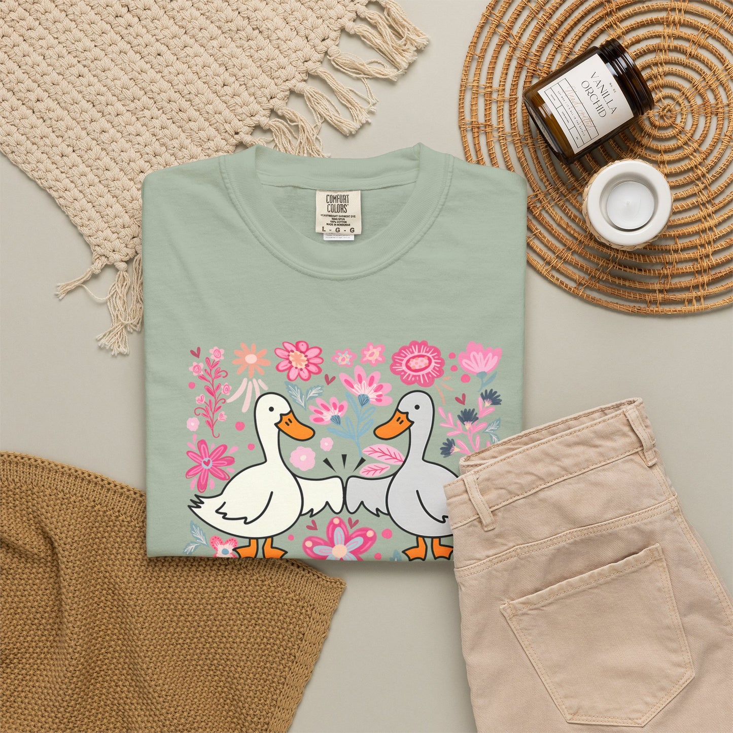 Goose Bumps Shirt | Comfort Colors Goose Graphic Tee | Funny Floral Goose T-Shirt