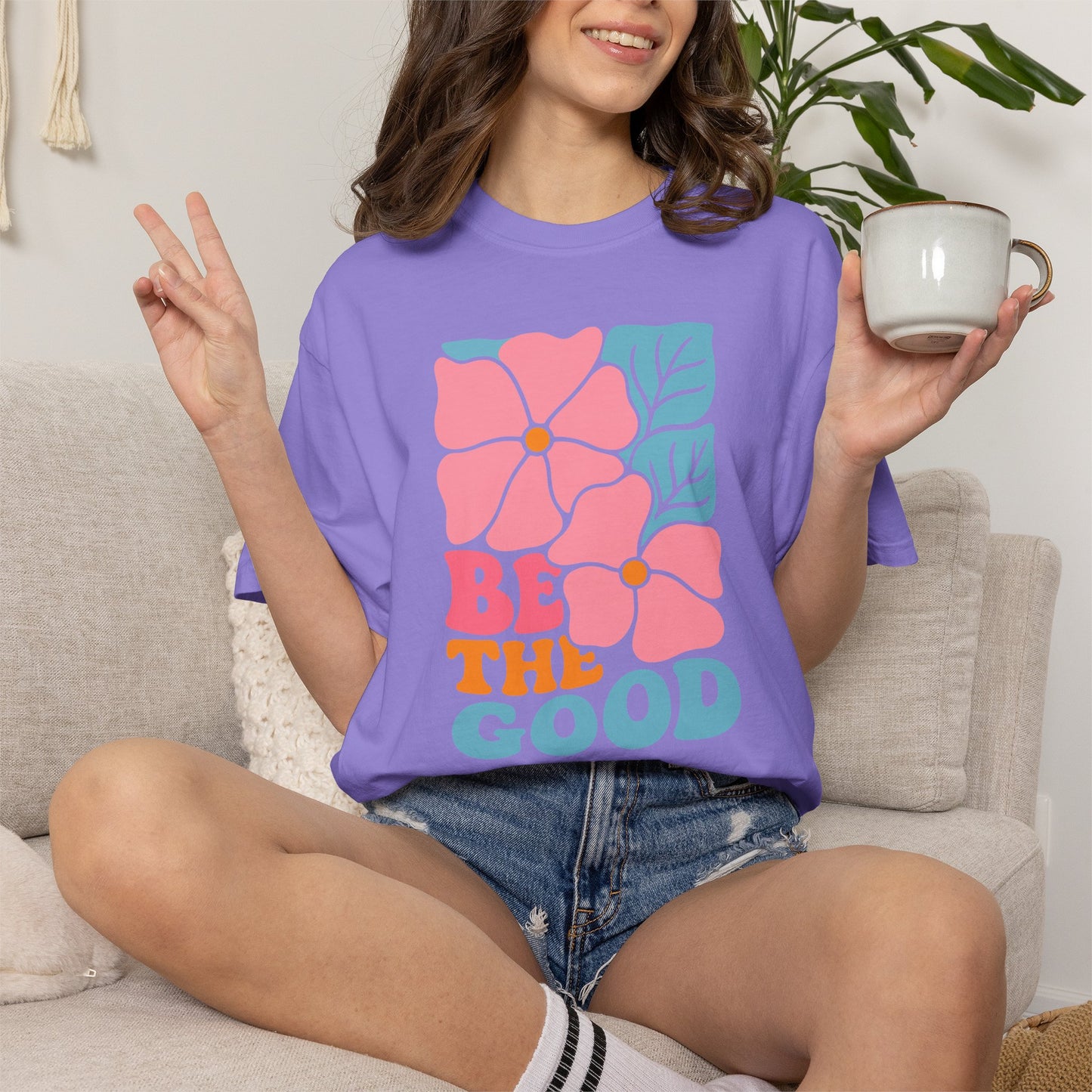 Boho Flower Shirt | Comfort Colors Tee | Vintage Floral Graphic T-Shirt for Women