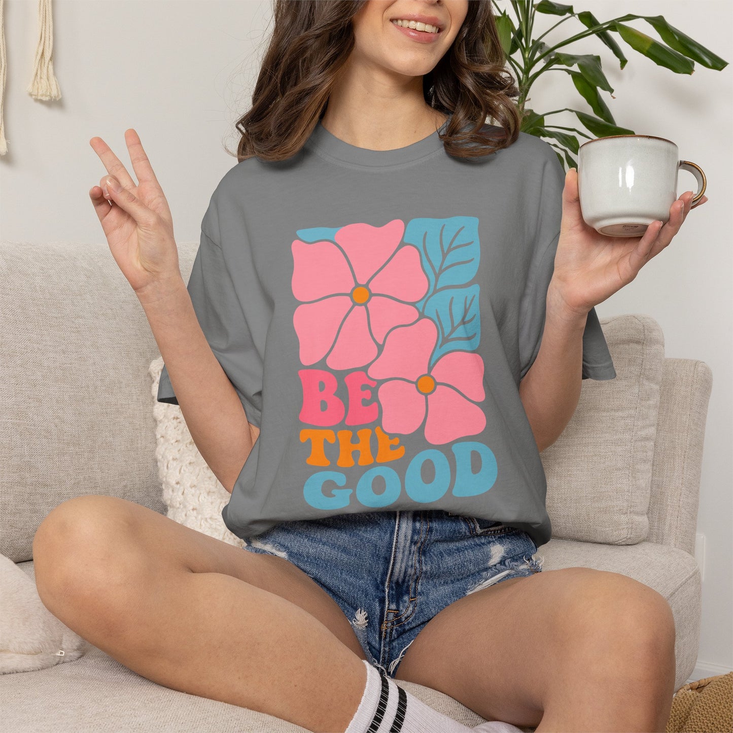 Boho Flower Shirt | Comfort Colors Tee | Vintage Floral Graphic T-Shirt for Women