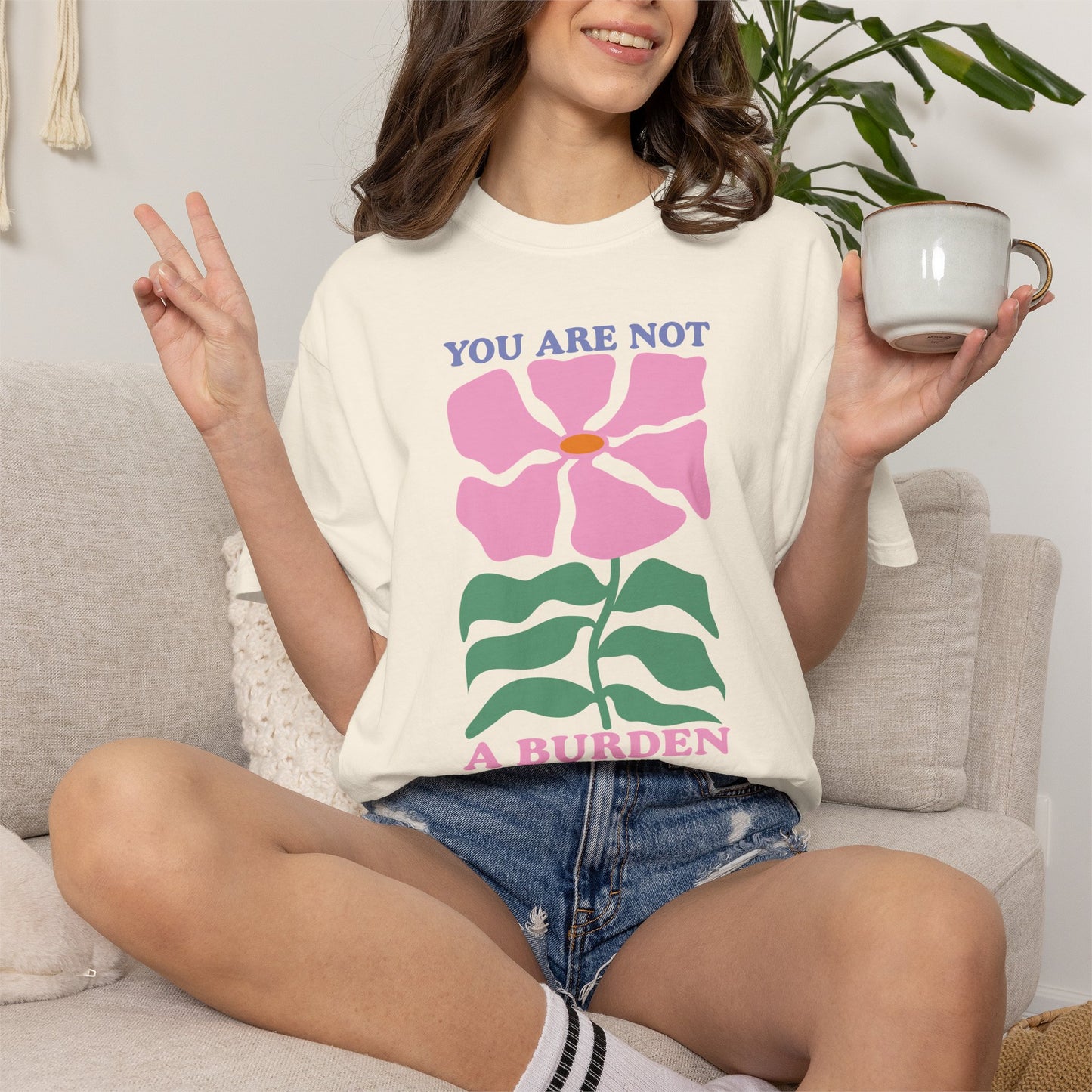 Boho Flower Shirt | Comfort Colors Tee | Vintage Floral Graphic T-Shirt for Women