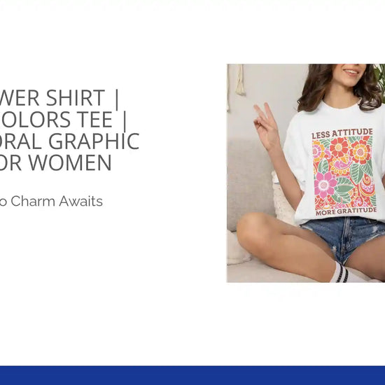Boho Flower Shirt | Comfort Colors Tee | Vintage Floral Graphic T-Shirt for Women by@Outfy
